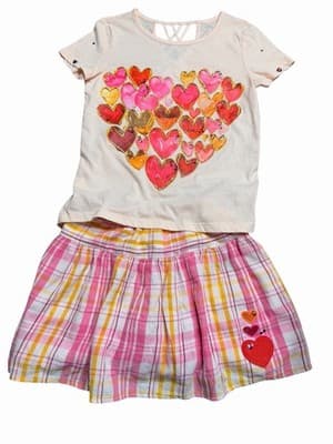 Custom Design Valentine Dress OOAK Girls Upstyled 1/1 Exclusive Hearts Embellish - Thumbnail 4
