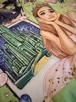 Wicked Movie Lime Green Denim Jacket Glinda Elphaba Ariana Grande - Thumbnail 16