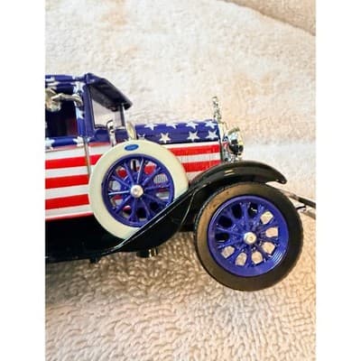 National Motor Museum Ford Model A Pickup Truck American Flag Diecast Car IOB - Thumbnail 18