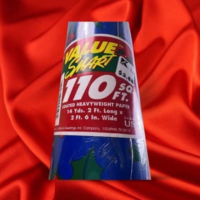 RARE Vintage Christmas Wrapping Paper Unopened Sealed Cleo Retro Gift Wrap NOS - Thumbnail 7