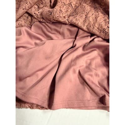 Altard State Lace Fit And Flare Keyhole Back Sleeveless Mini Dress Pink Small - Thumbnail 6