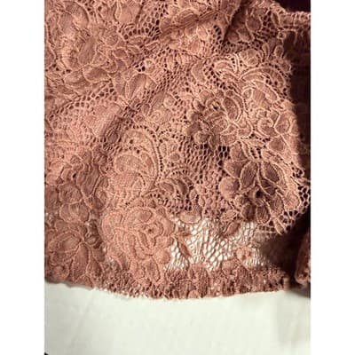 Altard State Lace Fit And Flare Keyhole Back Sleeveless Mini Dress Pink Small - Thumbnail 7
