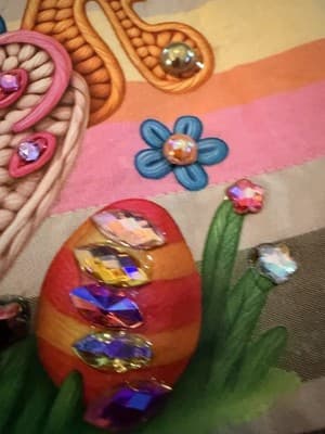 Girls Pastel Striped Easter Bunny Dress Custom Design 1/1 Exclusive Spring - Thumbnail 15