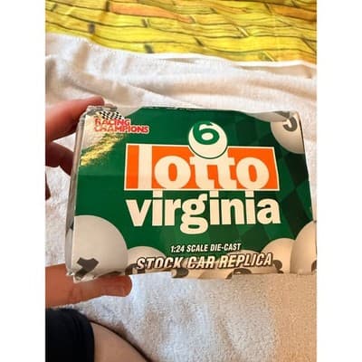 Racing Champions 2001 Hermie Sadler #13 Virginia Lottery Diecast 1:24 AUTOGRAPH - Thumbnail 3
