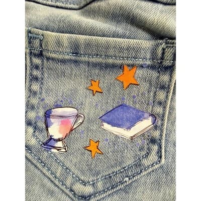Garanimals Baby Girl Upstyled Beauty & The Beast Design Denim Shorts Size 18M - Thumbnail 13