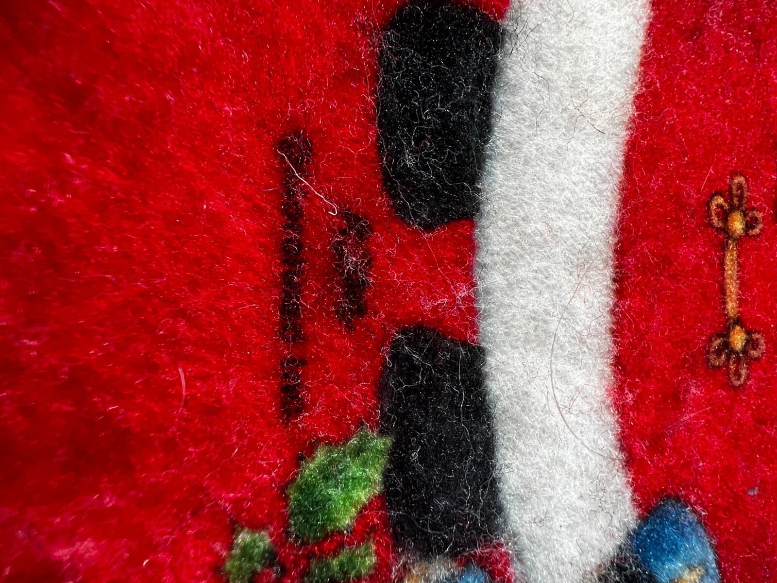 Vintage Morehead Christmas Stocking Felt Santa Claus Teddy Bear Toys Soldier Red - Thumbnail 3