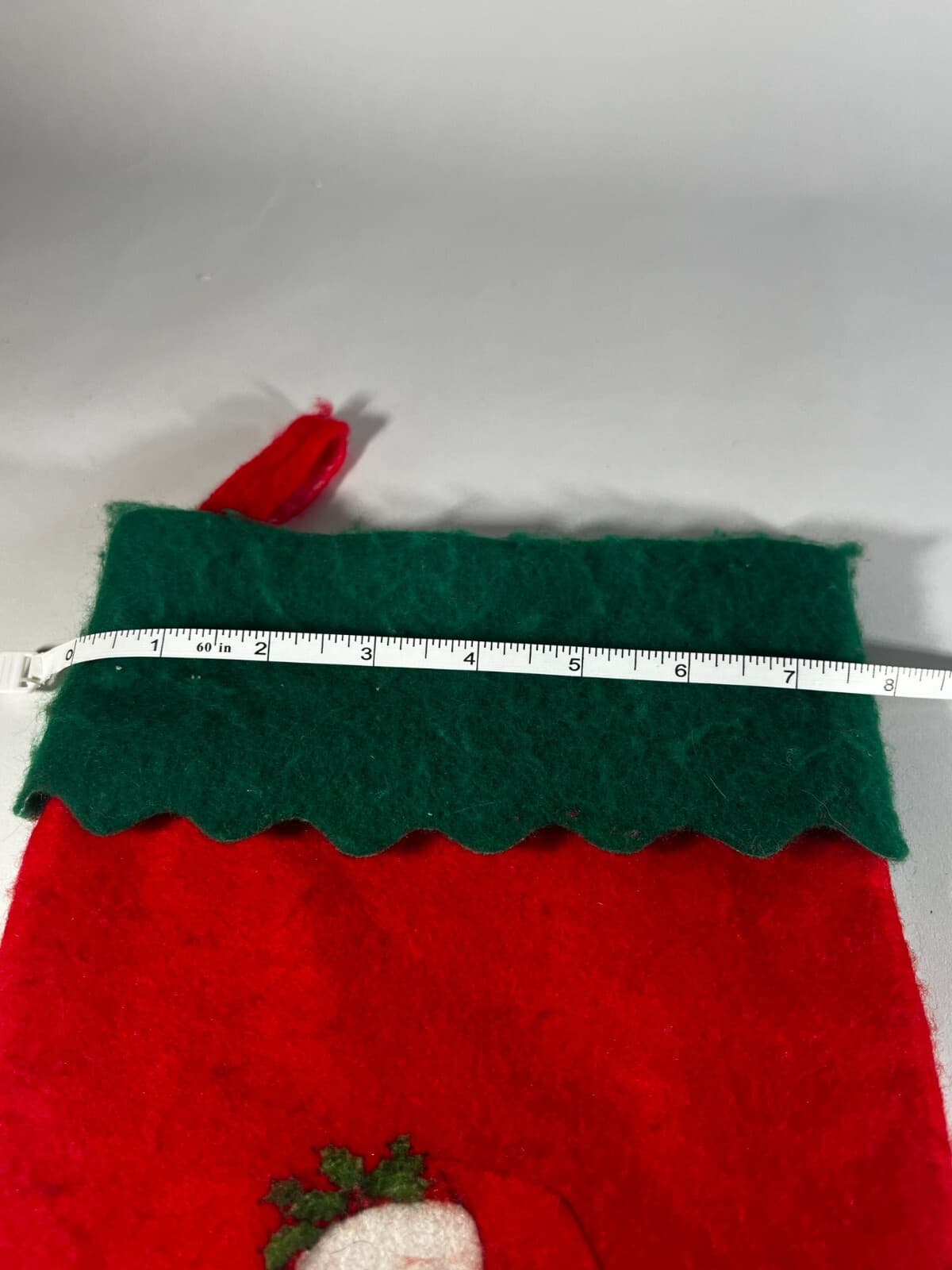 Vintage Morehead Christmas Stocking Felt Santa Claus Teddy Bear Toys Soldier Red - Thumbnail 10