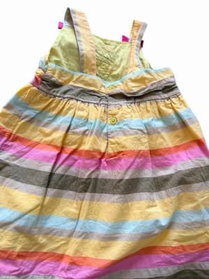 Girls Pastel Striped Easter Bunny Dress Custom Design 1/1 Exclusive Spring - Thumbnail 24