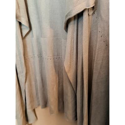 Simply Vera Wang Cardigan Open Front Lightweight Green Gray Women S - Thumbnail 7