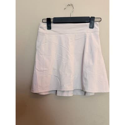 Athleta Girl High Rise Elastic Waistband Active Tennis Athletic Skirt White 12 - Thumbnail 2