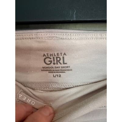 Athleta Girl High Rise Elastic Waistband Active Tennis Athletic Skirt White 12 - Thumbnail 7
