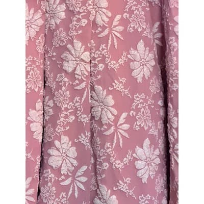 Shein Curve High Waist Jacquard Button Detail Floral Pattern Skirt Pink 2X NWOT - Thumbnail 3