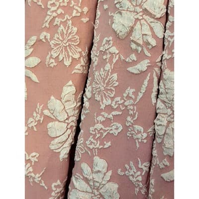 Shein Curve High Waist Jacquard Button Detail Floral Pattern Skirt Pink 2X NWOT - Thumbnail 6