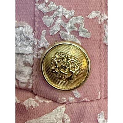 Shein Curve High Waist Jacquard Button Detail Floral Pattern Skirt Pink 2X NWOT - Thumbnail 9