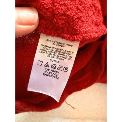 LOFT Twisted Front Knot Blouse Women's Red Short Sleeve Crew Neck Size S NWOT - Thumbnail 10