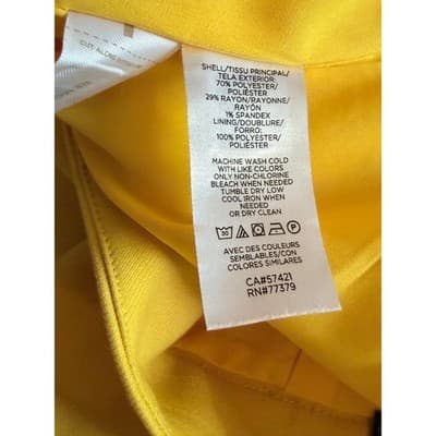 Anne Taylor Doubleweave Ruffle Hem Pencil Style Midi Skirt Yellow Size 6 - Thumbnail 19