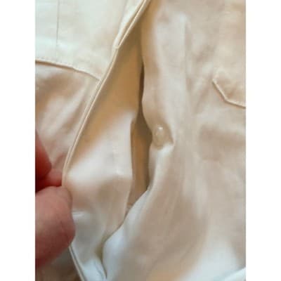 White House Black Market Tie-Waist Embroidered Poplin Shirt White XS NWOT - Thumbnail 19