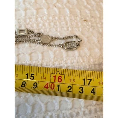 Silver Tone Layered Necklace Geometric Disc Chain Statement Fashion Jewelry - Thumbnail 11