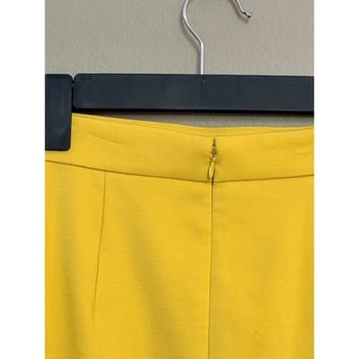 Anne Taylor Doubleweave Ruffle Hem Pencil Style Midi Skirt Yellow Size 6 - Thumbnail 15