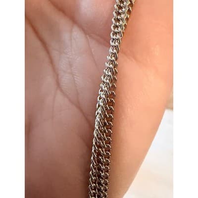 Silver Tone Layered Necklace Geometric Disc Chain Statement Fashion Jewelry - Thumbnail 13
