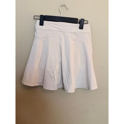 Athleta Girl High Rise Elastic Waistband Active Tennis Athletic Skirt White 12 - Thumbnail 9