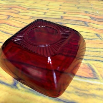 Vintage Fire King Ruby Red Charm 4 Pc Place Setting Plate Bowl Cup Saucer - Thumbnail 11