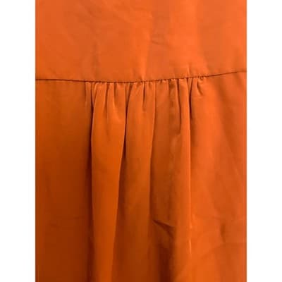 J Crew Women's V Neck Popover Button Front Sleeveless Top Orange Small NWOT - Thumbnail 12