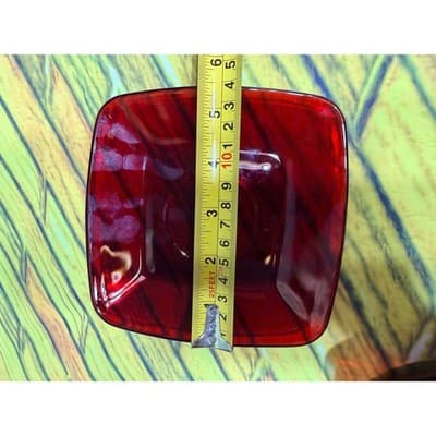 Vintage Fire King Ruby Red Charm 4 Pc Place Setting Plate Bowl Cup Saucer - Thumbnail 18