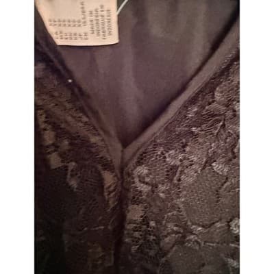 Forever 21 Lace Chiffon Pleated Dress Black White XS Sleeveless NWOT - Thumbnail 9