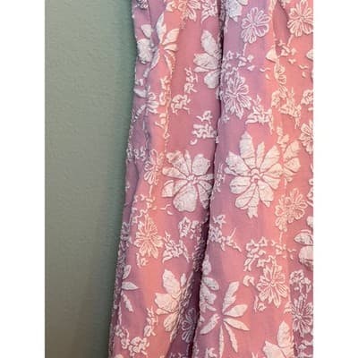 Shein Curve High Waist Jacquard Button Detail Floral Pattern Skirt Pink 2X NWOT - Thumbnail 18