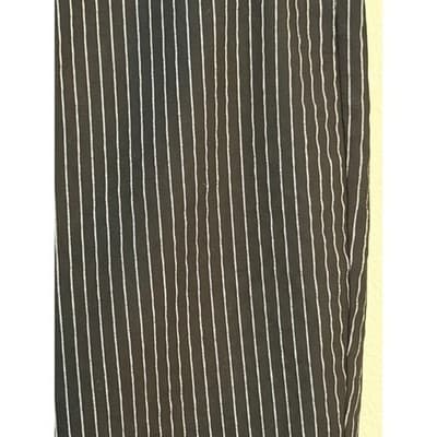 Who What Wear Pinstripe Pull On Skinny Cropped Pants Black White Size 8 NWOT - Thumbnail 4