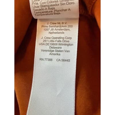 J Crew Women's V Neck Popover Button Front Sleeveless Top Orange Small NWOT - Thumbnail 15
