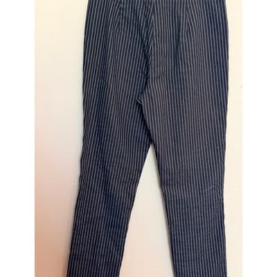 Who What Wear Pinstripe Pull On Skinny Cropped Pants Black White Size 8 NWOT - Thumbnail 11
