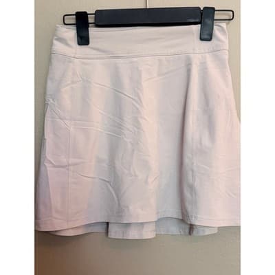 Athleta Girl High Rise Elastic Waistband Active Tennis Athletic Skirt White 12 - Thumbnail 3