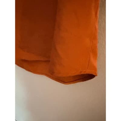 J Crew Women's V Neck Popover Button Front Sleeveless Top Orange Small NWOT - Thumbnail 7