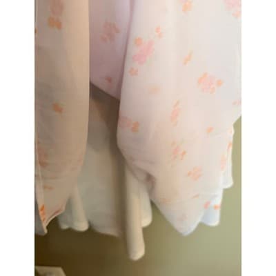 Altar’d State Floral Smocked Mini Dress White Pink Flutter Sleeve M NWOT - Thumbnail 16