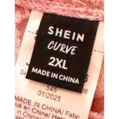 Shein Curve High Waist Jacquard Button Detail Floral Pattern Skirt Pink 2X NWOT - Thumbnail 14