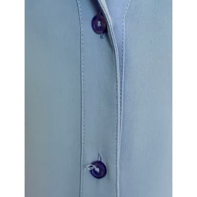 The Limited Button Down Blouse Women's Blue Long Sleeve Collared Top S NWOT - Thumbnail 7