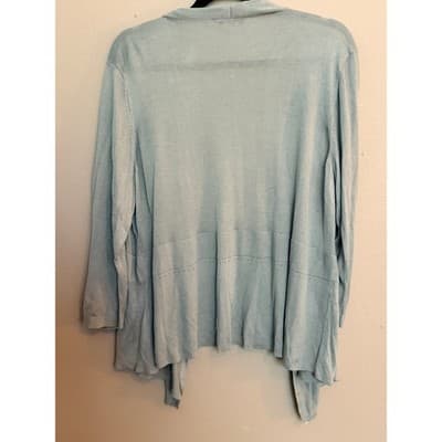 Simply Vera Wang Cardigan Open Front Lightweight Green Gray Women S - Thumbnail 14