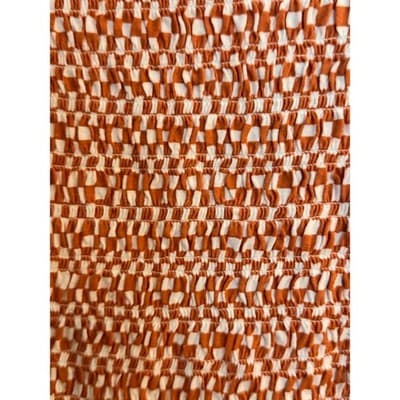 American Eagle Smocked Crop Top Women's Orange Stretch Short Sleeve Small NWT - Thumbnail 10