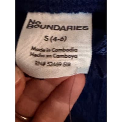 NO BOUNDARIES Cable Knit Lace Trim Mini Slip Dress Blue Size Small NWT - Thumbnail 13