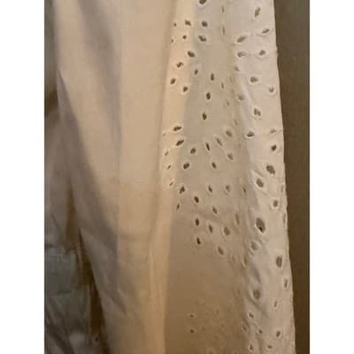 White House Black Market Tie-Waist Embroidered Poplin Shirt White XS NWOT - Thumbnail 18