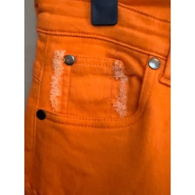 A.R Jeans High Rise Distressed Layered Ruffle Down Flared Jeans Junior 9-11 NWT - Thumbnail 9