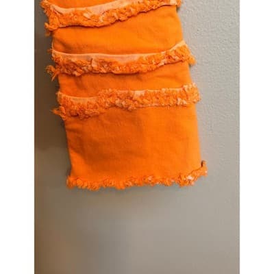 A.R Jeans High Rise Distressed Layered Ruffle Down Flared Jeans Junior 9-11 NWT - Thumbnail 20