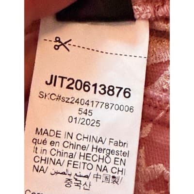 Shein Curve High Waist Jacquard Button Detail Floral Pattern Skirt Pink 2X NWOT - Thumbnail 21