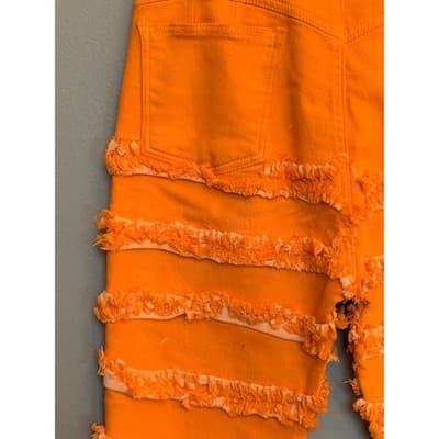 A.R Jeans High Rise Distressed Layered Ruffle Down Flared Jeans Junior 9-11 NWT - Thumbnail 17