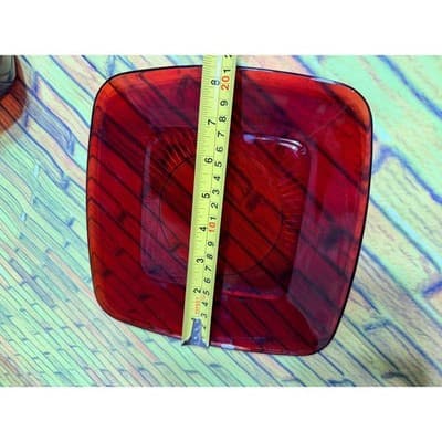 Vintage Fire King Ruby Red Charm 4 Pc Place Setting Plate Bowl Cup Saucer - Thumbnail 23