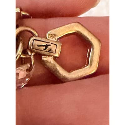 Gold Tone Garnet Gemstone Necklace Red Stone Link Chain Statement Jewelry - Thumbnail 21