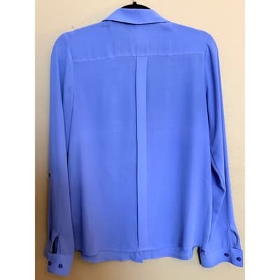 The Limited Button Down Blouse Women's Blue Long Sleeve Collared Top S NWOT - Thumbnail 9