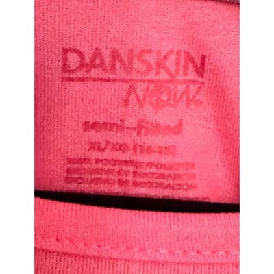 Danskin Women's Active Scallop High Low Hem T Shirt Pink Short Sleeve XL EUC - Thumbnail 7